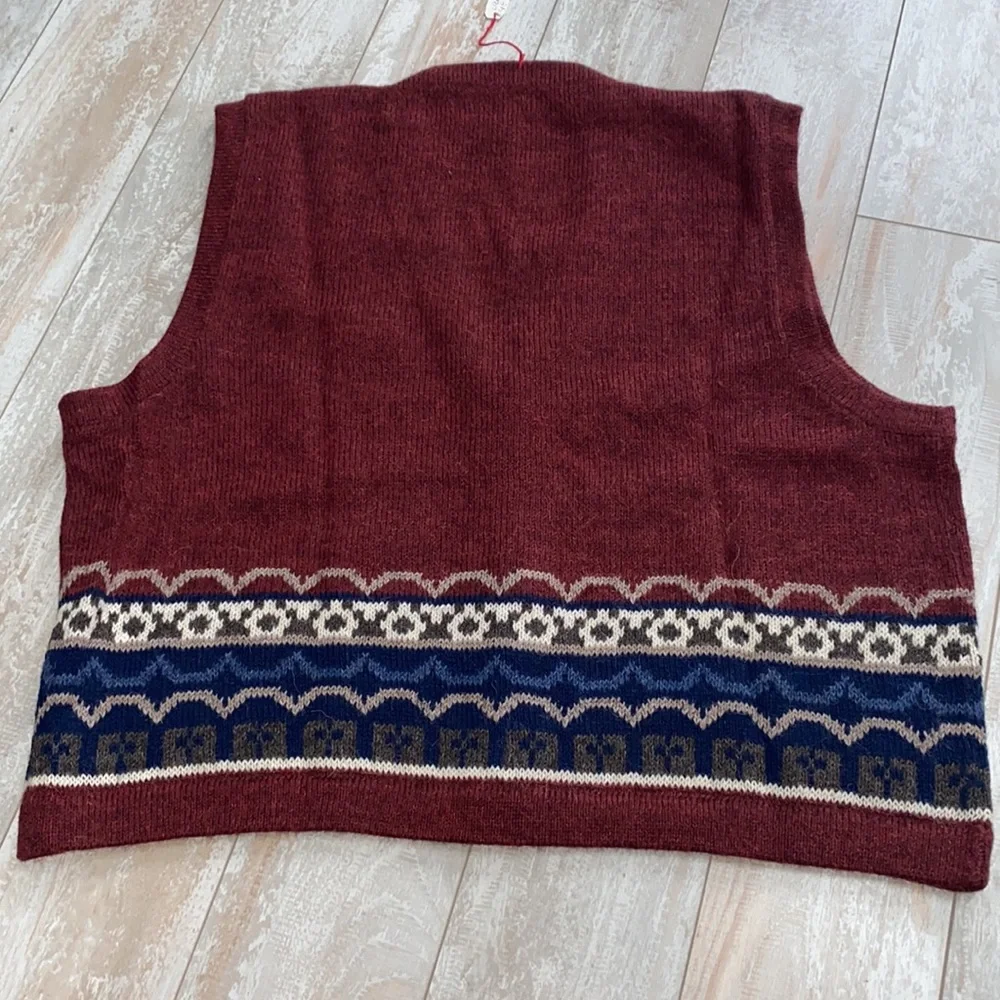 Alpaca wool sweater vest cardigan and‎ skirt set